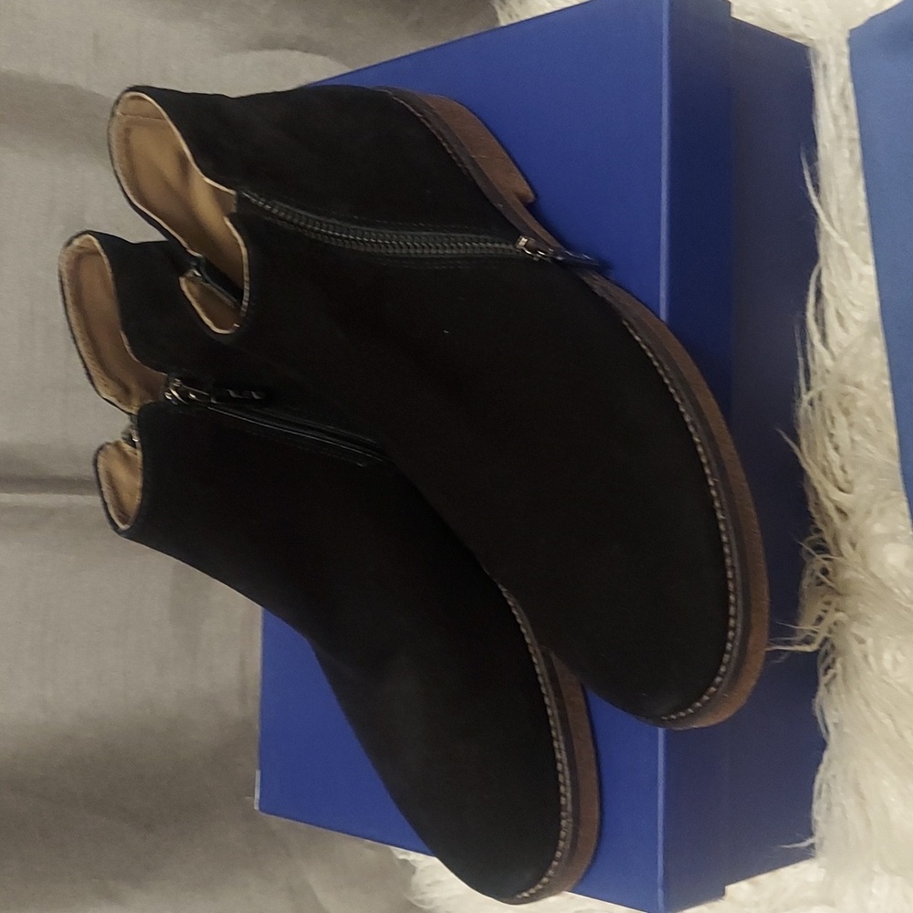 ITALEAU Foliana Nero EUC Black Suede Ankle Boots EU40/9M